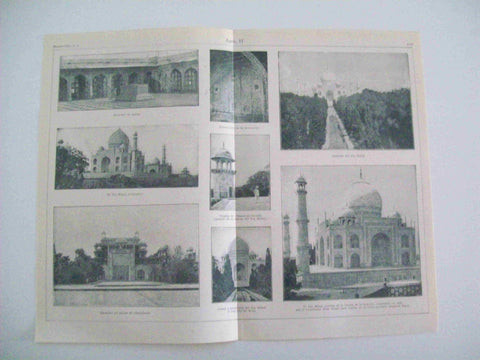 LAMINA ESPASA 12624: Taj Majal y Museo de Akbar en Agra India