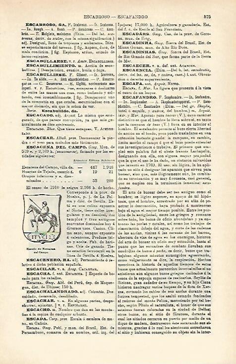 LAMINA ESPASA 16546: Escudo de Escacena del Campo Huelva
