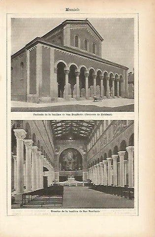 LAMINA ESPASA 11511: Basilica de San Bonifacio de Munich