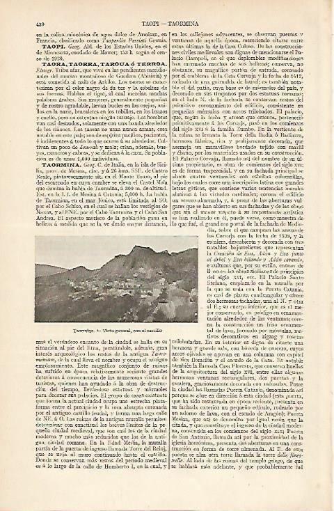 LAMINA ESPASA 6461: Vista de Taormina Italia