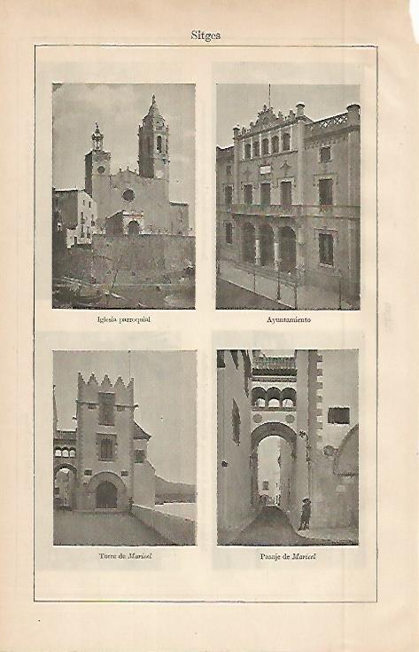 LAMINA ESPASA 2642: Edificios de Sitges Barcelona