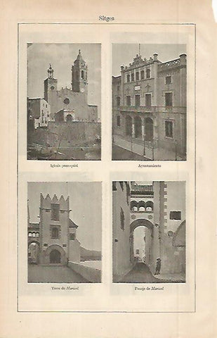 LAMINA ESPASA 2642: Edificios de Sitges Barcelona