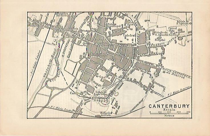 LAMINA ESPASA 4229: Plano de Canterbury