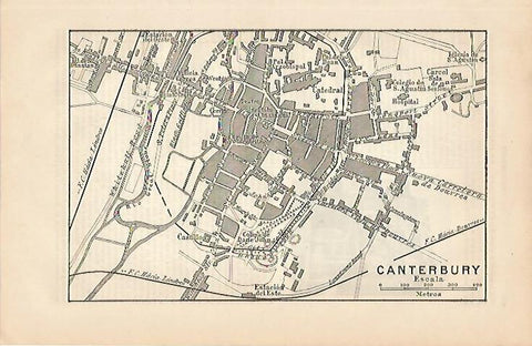 LAMINA ESPASA 4229: Plano de Canterbury