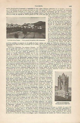 LAMINA ESPASA 4806: Vista de Vallbona de les Monges Lleida