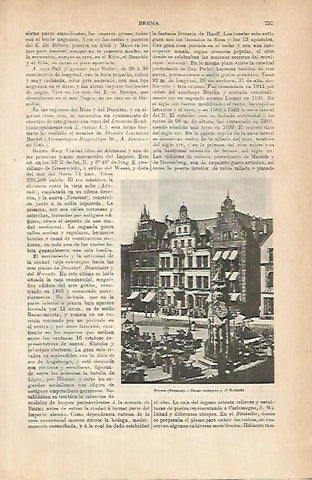 LAMINA ESPASA 11667: Casas antiguas de Bremen