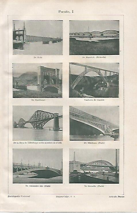 LAMINA ESPASA 23030: Puente de Paris Holanda Hamburgo y Kehl