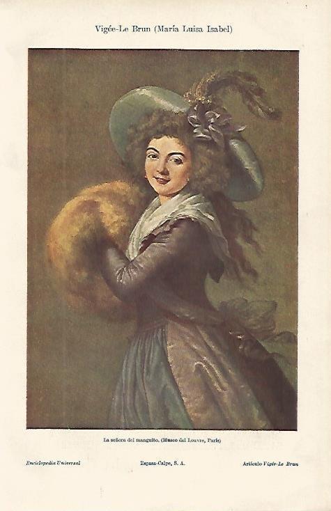 LAMINA DE ESPASA 268: Isabel Vigee-Le Brun La señora del manguito