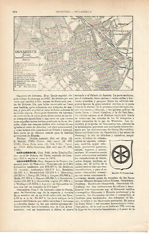 LAMINA ESPASA Alemania 7642: Plano de Osnabruck Alemania