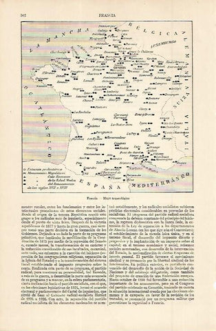 LAMINA ESPASA 11335: Mapa arqueologico de Francia