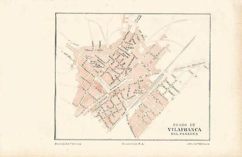 LAMINA DE ESPASA 308: Plano de Vilafranca del Penedes