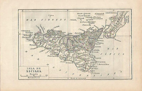 LAMINA ESPASA 758: Mapa de Sicilia