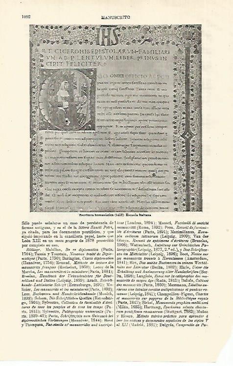 LAMINA ESPASA 18679: Escritura humanistica