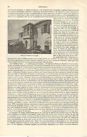 LAMINA ESPASA 23133: Casa de Petrarca en Arqua Italia