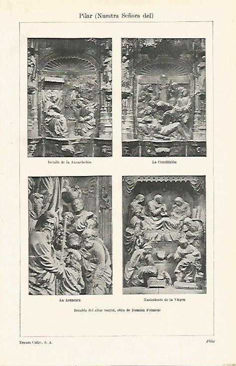 LAMINA ESPASA 23237: Retablo del altar mayor de Nuestra Señora del Pilar