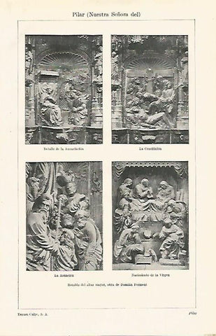 LAMINA ESPASA 23237: Retablo del altar mayor de Nuestra Señora del Pilar