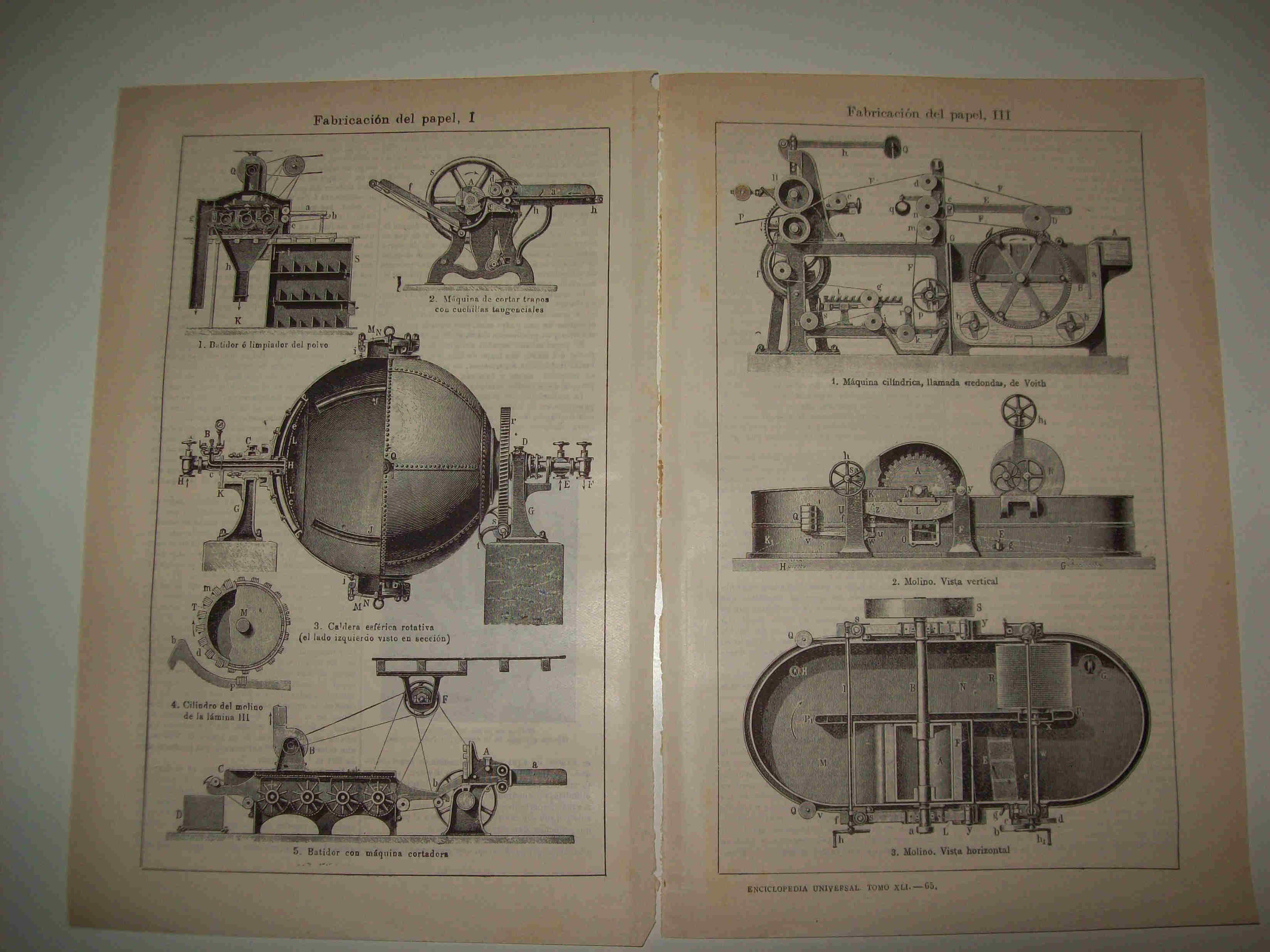 LAMINA ESPASA 23589: Fabricacion del papel