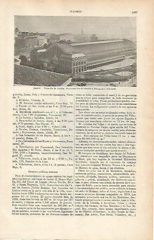 LAMINA ESPASA 1703: Estacion de Atocha Madrid