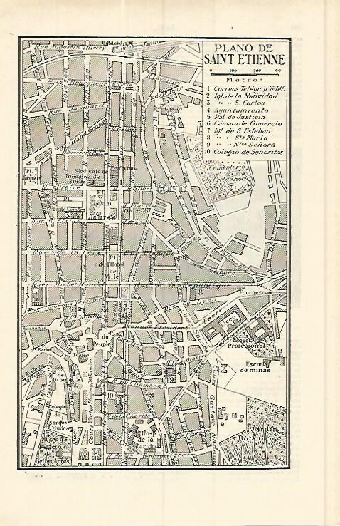 LAMINA ESPASA 17177: Plano de Saint Etienne