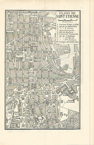 LAMINA ESPASA 17177: Plano de Saint Etienne