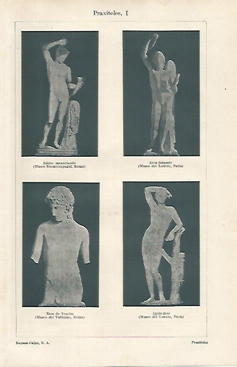 LAMINA ESPASA 17314: Esculturas de Praxiteles