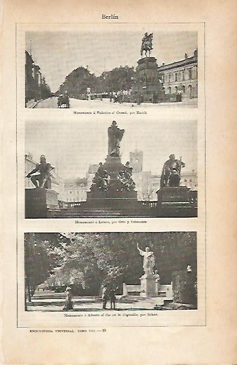 LAMINA ESPASA 25175: Monumentos de Berlin