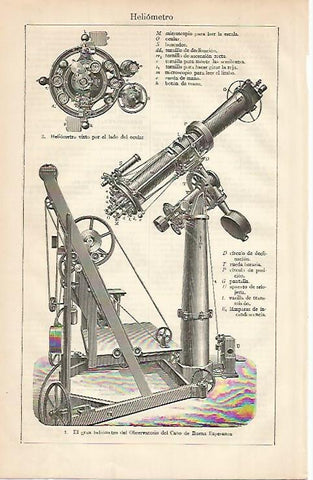 LAMINA ESPASA 670: Heliometro del Observatorio del Cabo de Buena Esperanza