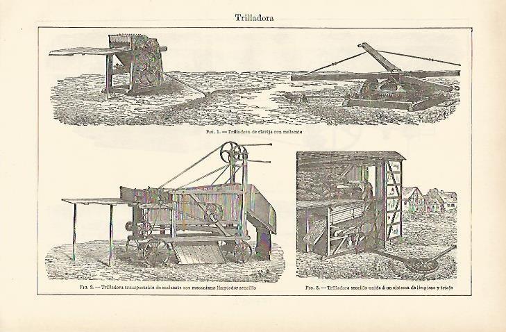 LAMINA ESPASA 872: Ejemplos de trilladoras