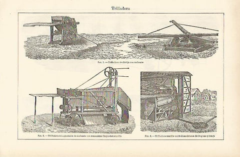LAMINA ESPASA 872: Ejemplos de trilladoras
