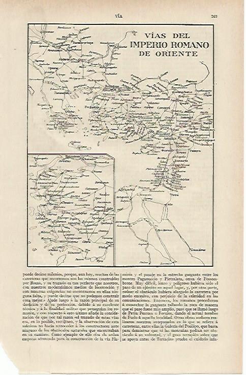 LAMINA DE ESPASA 217: Vias del Imperio Romano de Oriente