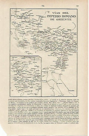 LAMINA DE ESPASA 217: Vias del Imperio Romano de Oriente
