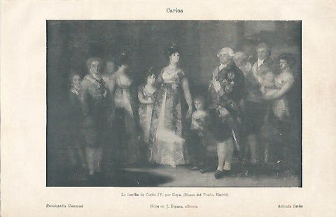 LAMINA ESPASA 4327: La familia de Carlos IV por Goya