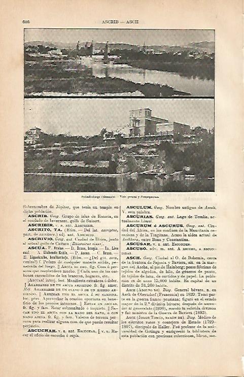 LAMINA ESPASA Alemania 5647: Vistas de Aschaffenburgo Alemania