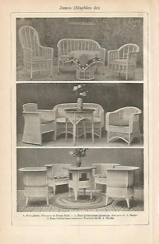 LAMINA ESPASA 6311: Muebles de junco
