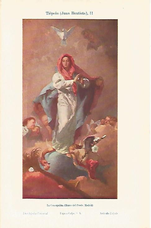 LAMINA ESPASA 8410: La Concepcion de Tiepolo
