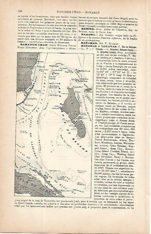 LAMINA ESPASA 9677: Mapa de Las Bahamas
