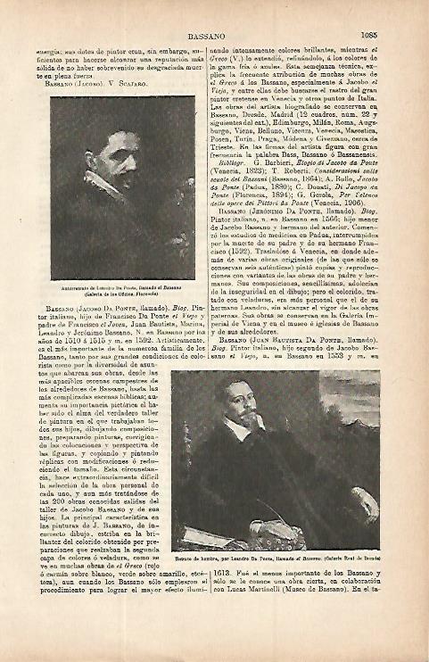 LAMINA ESPASA 9817: Retrato de hombre y autorretrato  por Bassano