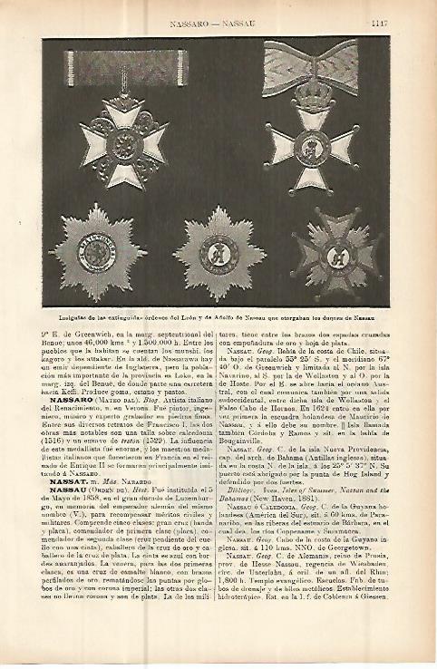 LAMINA ESPASA 10740: Insignias que daban los duques de Nassau