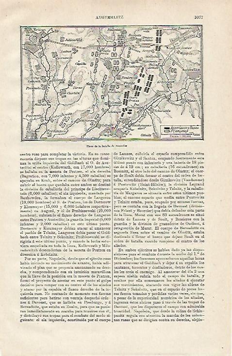LAMINA ESPASA 12997: Plano de la bahia de Austerlitz