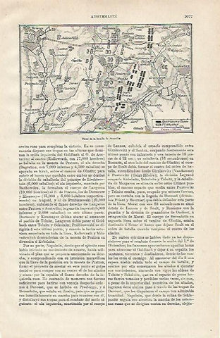 LAMINA ESPASA 12997: Plano de la bahia de Austerlitz