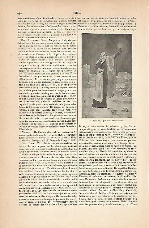 LAMINA ESPASA 14283: La Cruz Roja por Chavannes