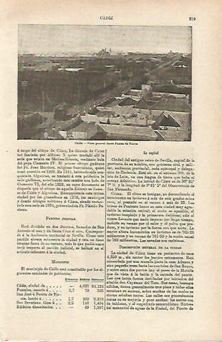 LAMINA ESPASA 14639: Vista general de Cadiz