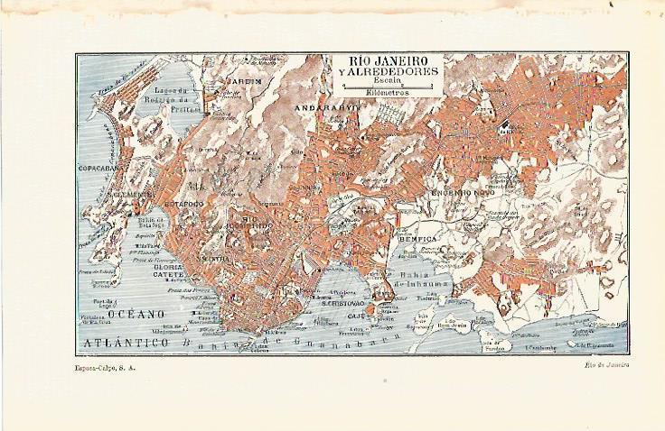 LAMINA ESPASA 13644: Mapa de Rio de Janeiro y alrededores