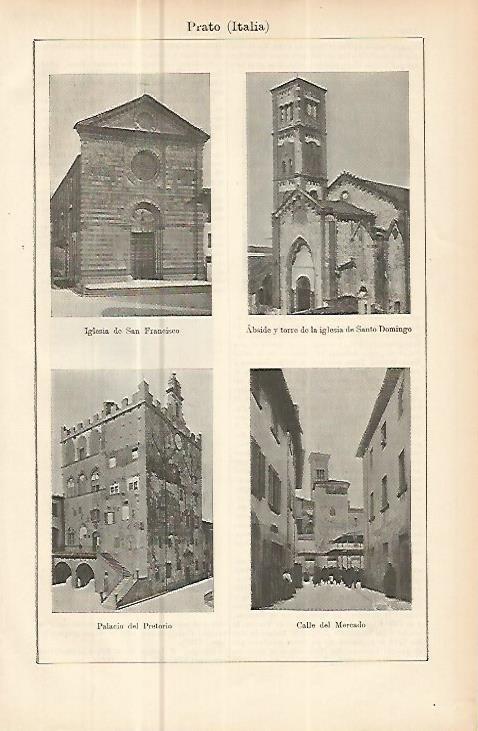 LAMINA ESPASA 10654: Vistas de Prato Italia