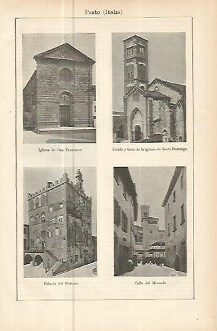 LAMINA ESPASA 10654: Vistas de Prato Italia