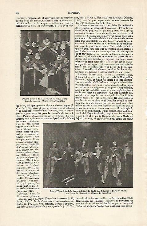 LAMINA ESPASA 16266: Luis XIV recibiendo la Orden del Espiritu Santo