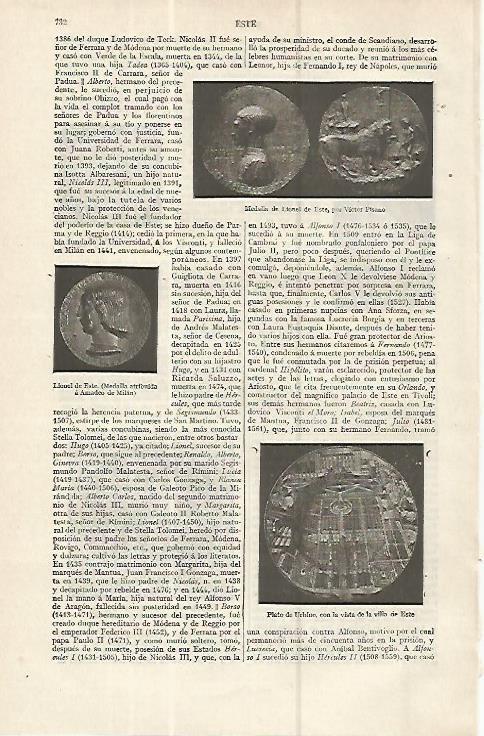 LAMINA ESPASA 16356: Medalla de Lionel de Este