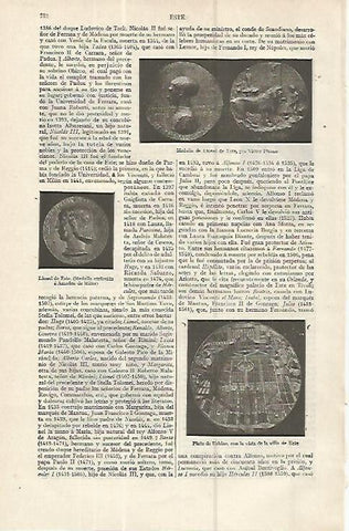 LAMINA ESPASA 16356: Medalla de Lionel de Este
