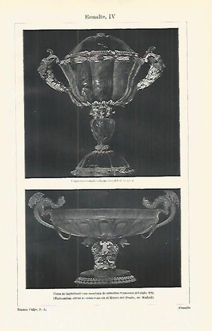 LAMINA ESPASA 16691: Copa con esmaltes franceses