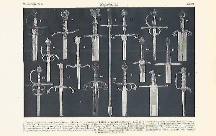 LAMINA ESPASA 16704: Tipos de espada